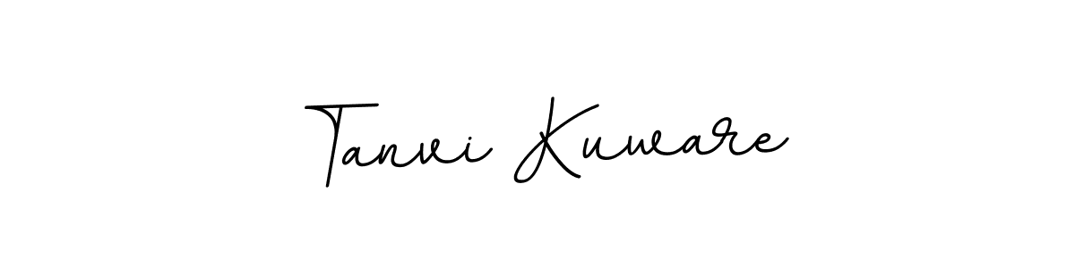 How to make Tanvi Kuware name signature. Use BallpointsItalic-DORy9 style for creating short signs online. This is the latest handwritten sign. Tanvi Kuware signature style 11 images and pictures png