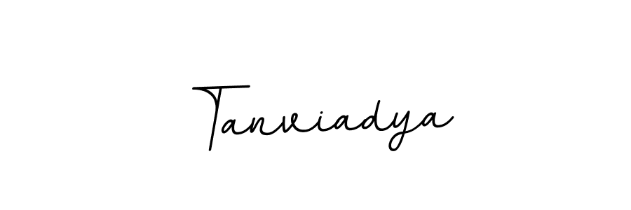 Use a signature maker to create a handwritten signature online. With this signature software, you can design (BallpointsItalic-DORy9) your own signature for name Tanviadya. Tanviadya signature style 11 images and pictures png