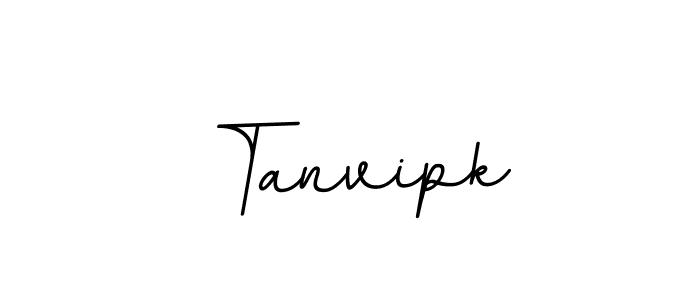 Use a signature maker to create a handwritten signature online. With this signature software, you can design (BallpointsItalic-DORy9) your own signature for name Tanvipk. Tanvipk signature style 11 images and pictures png