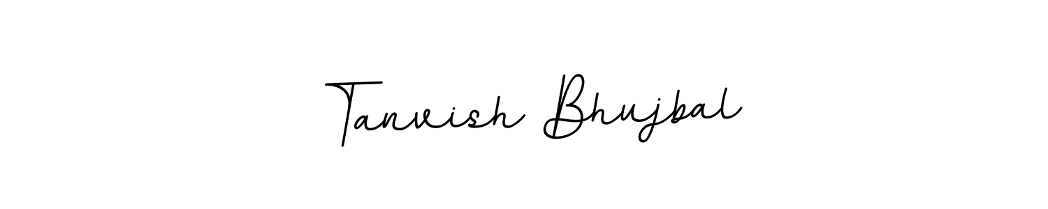 The best way (BallpointsItalic-DORy9) to make a short signature is to pick only two or three words in your name. The name Tanvish Bhujbal include a total of six letters. For converting this name. Tanvish Bhujbal signature style 11 images and pictures png