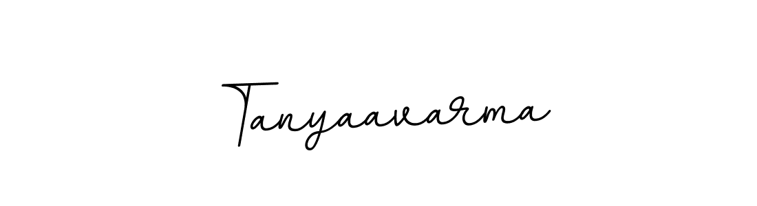 Use a signature maker to create a handwritten signature online. With this signature software, you can design (BallpointsItalic-DORy9) your own signature for name Tanyaavarma. Tanyaavarma signature style 11 images and pictures png