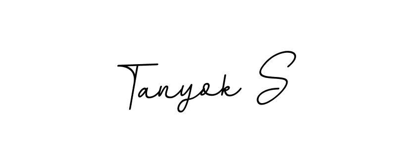 Create a beautiful signature design for name Tanyok S. With this signature (BallpointsItalic-DORy9) fonts, you can make a handwritten signature for free. Tanyok S signature style 11 images and pictures png