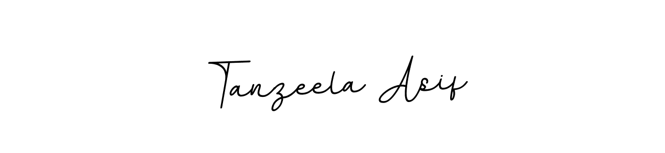 Make a beautiful signature design for name Tanzeela Asif. With this signature (BallpointsItalic-DORy9) style, you can create a handwritten signature for free. Tanzeela Asif signature style 11 images and pictures png
