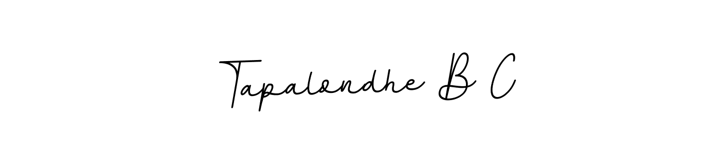 How to make Tapalondhe B C name signature. Use BallpointsItalic-DORy9 style for creating short signs online. This is the latest handwritten sign. Tapalondhe B C signature style 11 images and pictures png