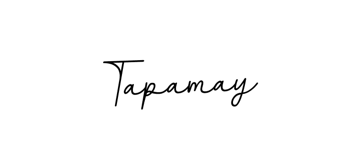 Use a signature maker to create a handwritten signature online. With this signature software, you can design (BallpointsItalic-DORy9) your own signature for name Tapamay. Tapamay signature style 11 images and pictures png
