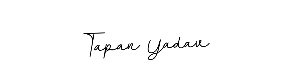 The best way (BallpointsItalic-DORy9) to make a short signature is to pick only two or three words in your name. The name Tapan Yadav include a total of six letters. For converting this name. Tapan Yadav signature style 11 images and pictures png