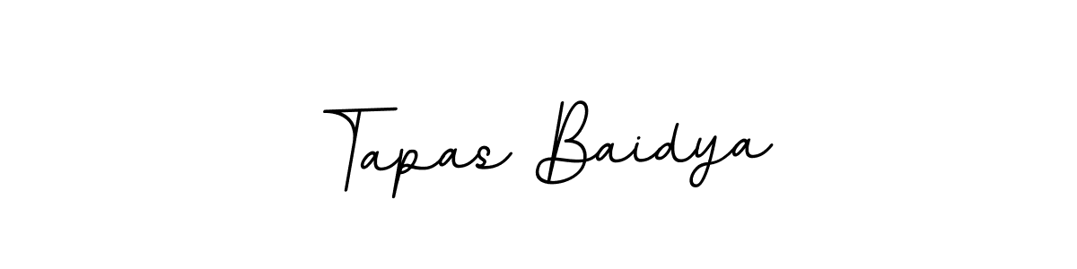 How to make Tapas Baidya name signature. Use BallpointsItalic-DORy9 style for creating short signs online. This is the latest handwritten sign. Tapas Baidya signature style 11 images and pictures png