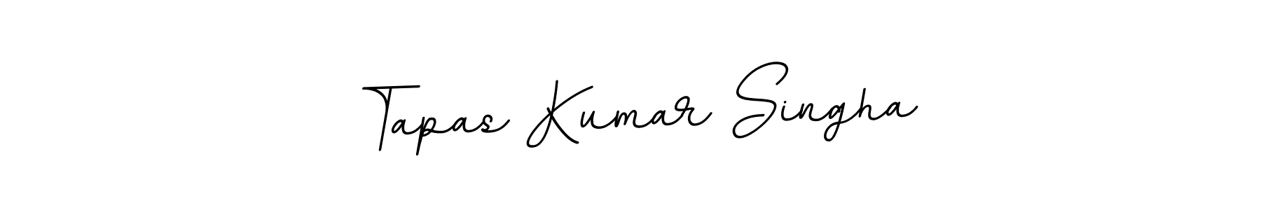 You should practise on your own different ways (BallpointsItalic-DORy9) to write your name (Tapas Kumar Singha) in signature. don't let someone else do it for you. Tapas Kumar Singha signature style 11 images and pictures png