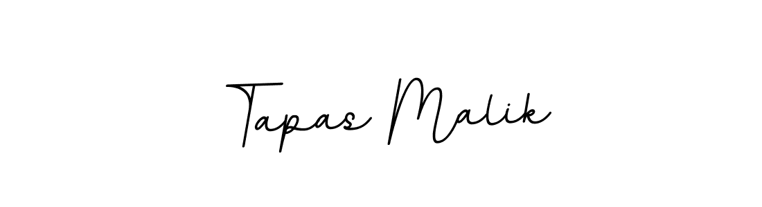 How to make Tapas Malik name signature. Use BallpointsItalic-DORy9 style for creating short signs online. This is the latest handwritten sign. Tapas Malik signature style 11 images and pictures png