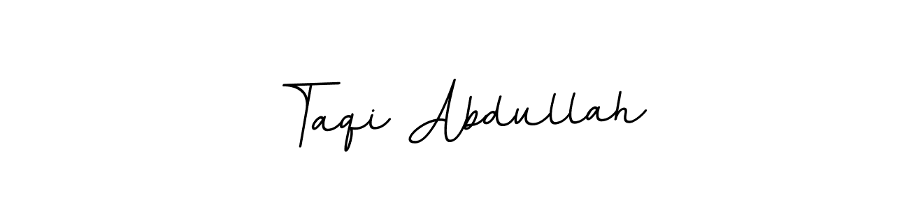 Make a beautiful signature design for name Taqi Abdullah. With this signature (BallpointsItalic-DORy9) style, you can create a handwritten signature for free. Taqi Abdullah signature style 11 images and pictures png