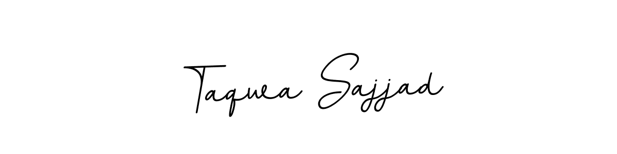 if you are searching for the best signature style for your name Taqwa Sajjad. so please give up your signature search. here we have designed multiple signature styles  using BallpointsItalic-DORy9. Taqwa Sajjad signature style 11 images and pictures png