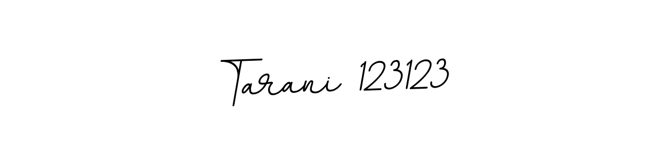 The best way (BallpointsItalic-DORy9) to make a short signature is to pick only two or three words in your name. The name Tarani 123123 include a total of six letters. For converting this name. Tarani 123123 signature style 11 images and pictures png