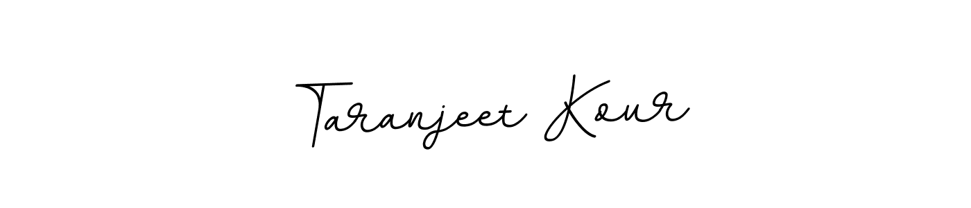 The best way (BallpointsItalic-DORy9) to make a short signature is to pick only two or three words in your name. The name Taranjeet Kour include a total of six letters. For converting this name. Taranjeet Kour signature style 11 images and pictures png