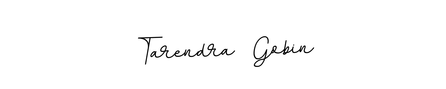 Make a beautiful signature design for name Tarendra  Gobin. With this signature (BallpointsItalic-DORy9) style, you can create a handwritten signature for free. Tarendra  Gobin signature style 11 images and pictures png