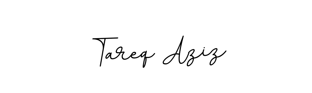 How to make Tareq Aziz name signature. Use BallpointsItalic-DORy9 style for creating short signs online. This is the latest handwritten sign. Tareq Aziz signature style 11 images and pictures png