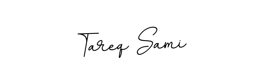 How to make Tareq Sami name signature. Use BallpointsItalic-DORy9 style for creating short signs online. This is the latest handwritten sign. Tareq Sami signature style 11 images and pictures png