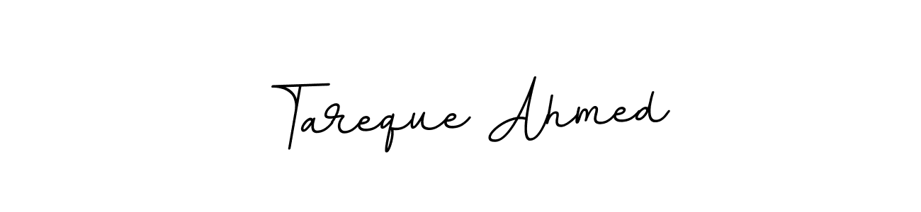 Use a signature maker to create a handwritten signature online. With this signature software, you can design (BallpointsItalic-DORy9) your own signature for name Tareque Ahmed. Tareque Ahmed signature style 11 images and pictures png