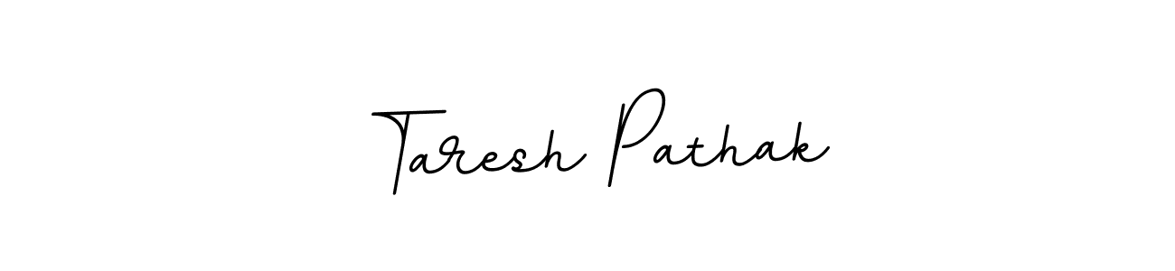 How to make Taresh Pathak name signature. Use BallpointsItalic-DORy9 style for creating short signs online. This is the latest handwritten sign. Taresh Pathak signature style 11 images and pictures png