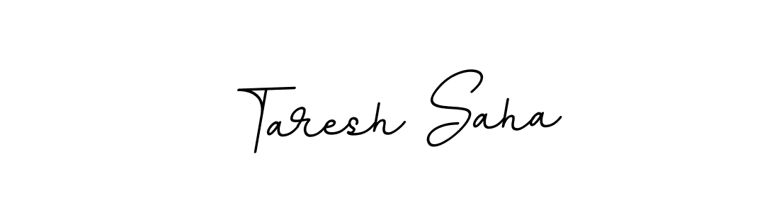 Design your own signature with our free online signature maker. With this signature software, you can create a handwritten (BallpointsItalic-DORy9) signature for name Taresh Saha. Taresh Saha signature style 11 images and pictures png