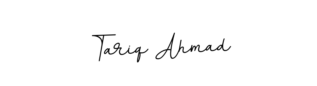 Use a signature maker to create a handwritten signature online. With this signature software, you can design (BallpointsItalic-DORy9) your own signature for name Tariq Ahmad. Tariq Ahmad signature style 11 images and pictures png