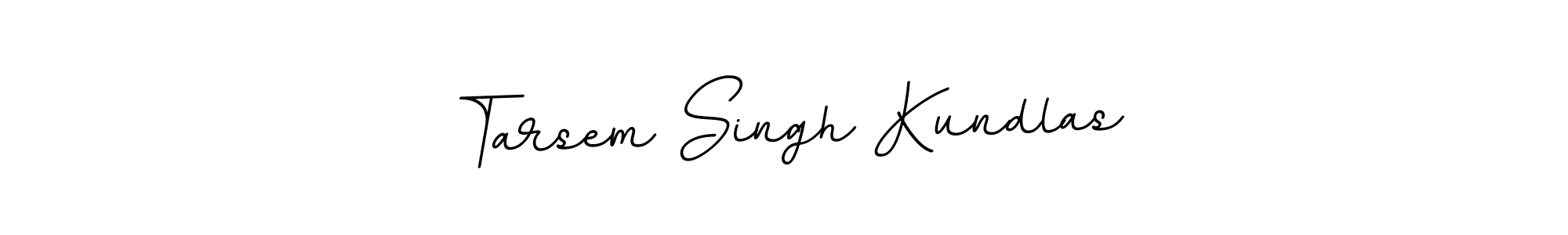 Make a beautiful signature design for name Tarsem Singh Kundlas. With this signature (BallpointsItalic-DORy9) style, you can create a handwritten signature for free. Tarsem Singh Kundlas signature style 11 images and pictures png