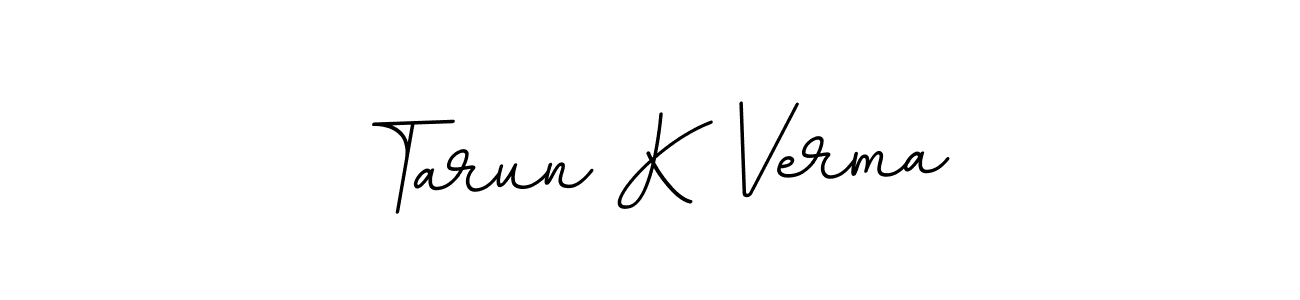 Create a beautiful signature design for name Tarun K Verma. With this signature (BallpointsItalic-DORy9) fonts, you can make a handwritten signature for free. Tarun K Verma signature style 11 images and pictures png