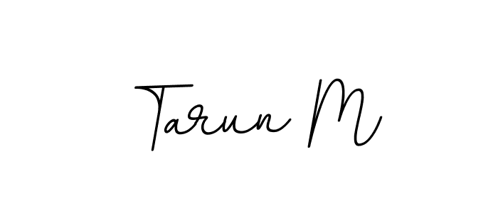 The best way (BallpointsItalic-DORy9) to make a short signature is to pick only two or three words in your name. The name Tarun M include a total of six letters. For converting this name. Tarun M signature style 11 images and pictures png