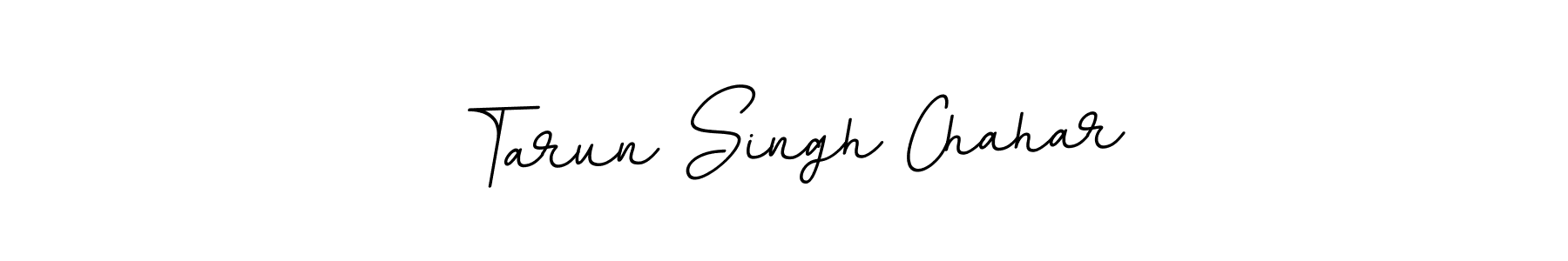 This is the best signature style for the Tarun Singh Chahar name. Also you like these signature font (BallpointsItalic-DORy9). Mix name signature. Tarun Singh Chahar signature style 11 images and pictures png