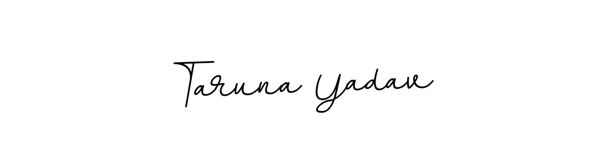Create a beautiful signature design for name Taruna Yadav. With this signature (BallpointsItalic-DORy9) fonts, you can make a handwritten signature for free. Taruna Yadav signature style 11 images and pictures png