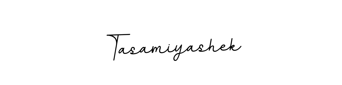 Make a beautiful signature design for name Tasamiyashek. With this signature (BallpointsItalic-DORy9) style, you can create a handwritten signature for free. Tasamiyashek signature style 11 images and pictures png