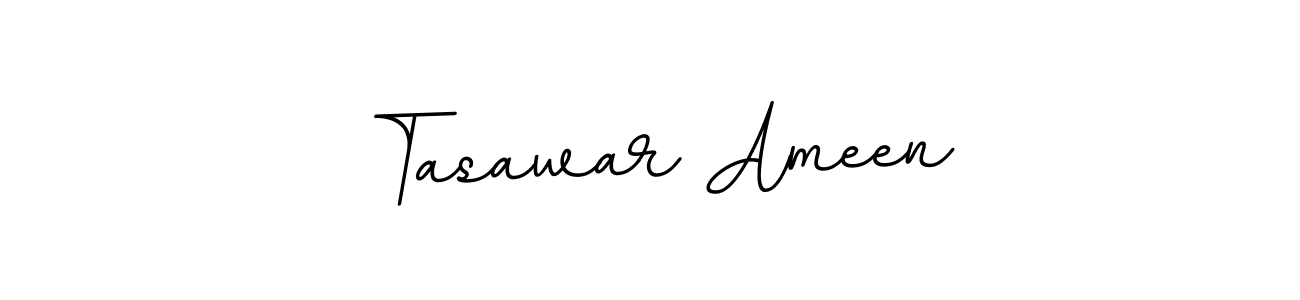 Design your own signature with our free online signature maker. With this signature software, you can create a handwritten (BallpointsItalic-DORy9) signature for name Tasawar Ameen. Tasawar Ameen signature style 11 images and pictures png