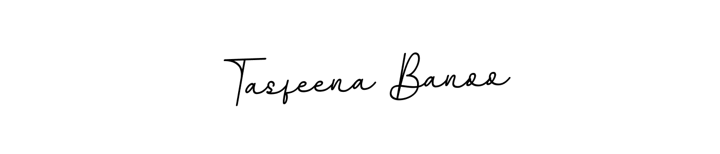 How to make Tasfeena Banoo name signature. Use BallpointsItalic-DORy9 style for creating short signs online. This is the latest handwritten sign. Tasfeena Banoo signature style 11 images and pictures png