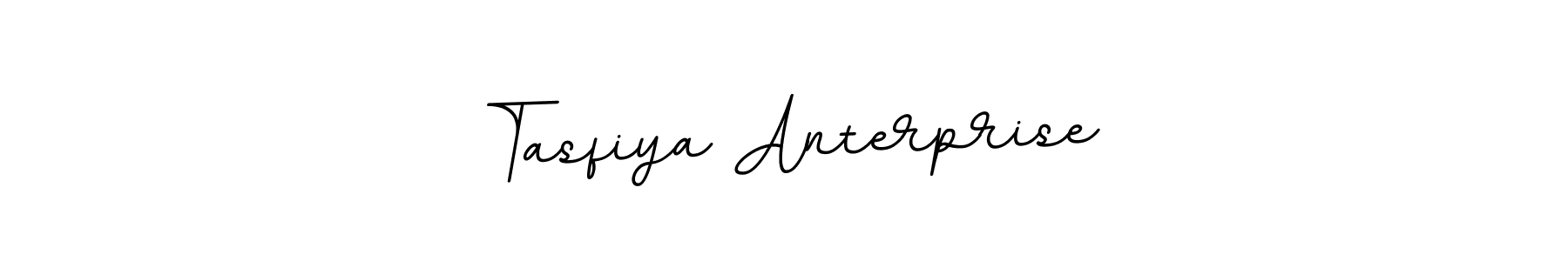 The best way (BallpointsItalic-DORy9) to make a short signature is to pick only two or three words in your name. The name Tasfiya Anterprise include a total of six letters. For converting this name. Tasfiya Anterprise signature style 11 images and pictures png