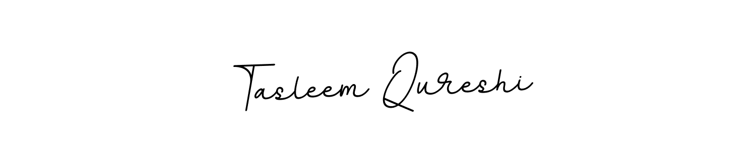 Make a beautiful signature design for name Tasleem Qureshi. With this signature (BallpointsItalic-DORy9) style, you can create a handwritten signature for free. Tasleem Qureshi signature style 11 images and pictures png