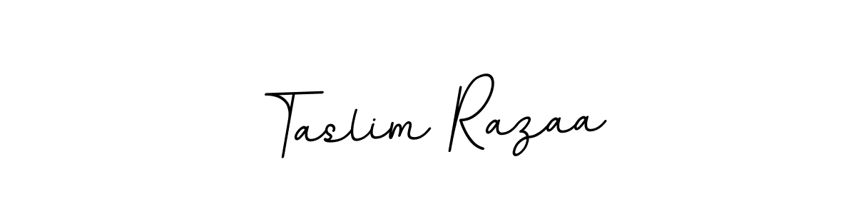 Use a signature maker to create a handwritten signature online. With this signature software, you can design (BallpointsItalic-DORy9) your own signature for name Taslim Razaa. Taslim Razaa signature style 11 images and pictures png