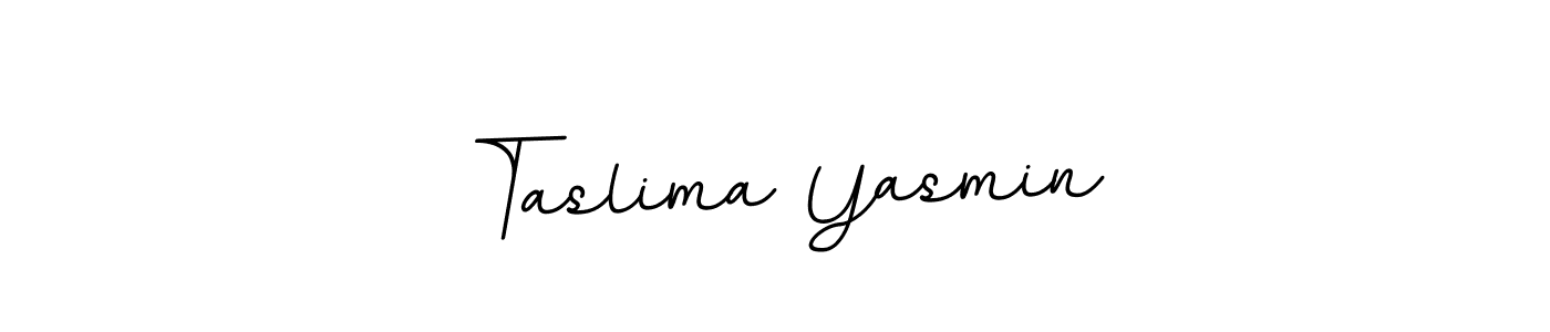 How to make Taslima Yasmin name signature. Use BallpointsItalic-DORy9 style for creating short signs online. This is the latest handwritten sign. Taslima Yasmin signature style 11 images and pictures png