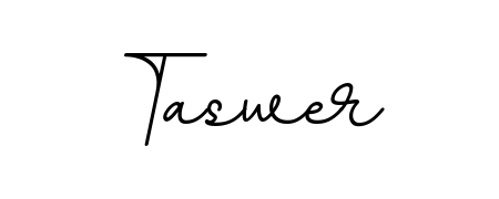 A timeless handwritten aesthetic for Taswer. The BallpointsItalic-DORy9 font gives your signature a handcrafted feel with natural curves. Taswer signature style 11 images and pictures png