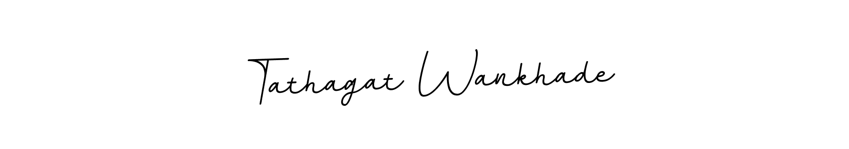 How to make Tathagat Wankhade name signature. Use BallpointsItalic-DORy9 style for creating short signs online. This is the latest handwritten sign. Tathagat Wankhade signature style 11 images and pictures png