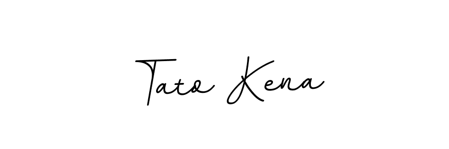 Make a beautiful signature design for name Tato Kena. With this signature (BallpointsItalic-DORy9) style, you can create a handwritten signature for free. Tato Kena signature style 11 images and pictures png