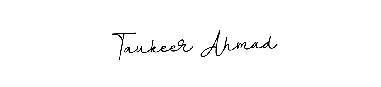 Create a beautiful signature design for name Taukeer Ahmad. With this signature (BallpointsItalic-DORy9) fonts, you can make a handwritten signature for free. Taukeer Ahmad signature style 11 images and pictures png