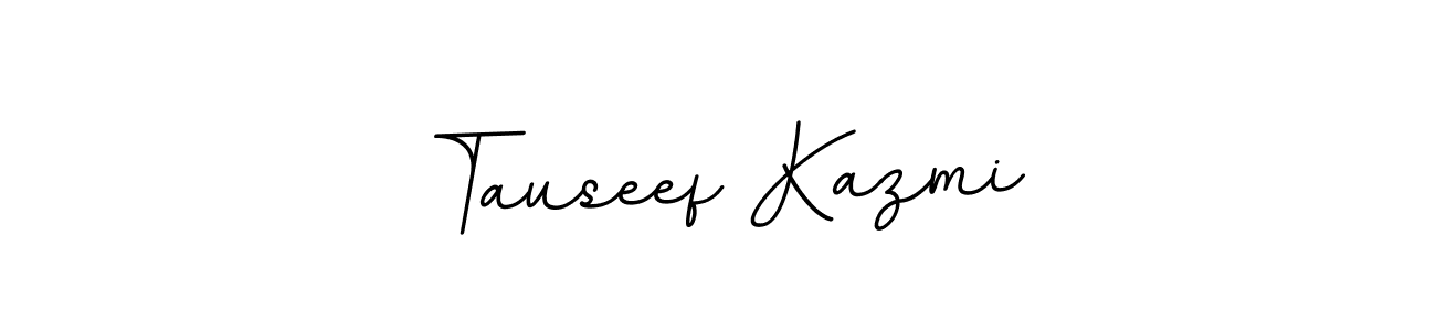 This is the best signature style for the Tauseef Kazmi name. Also you like these signature font (BallpointsItalic-DORy9). Mix name signature. Tauseef Kazmi signature style 11 images and pictures png