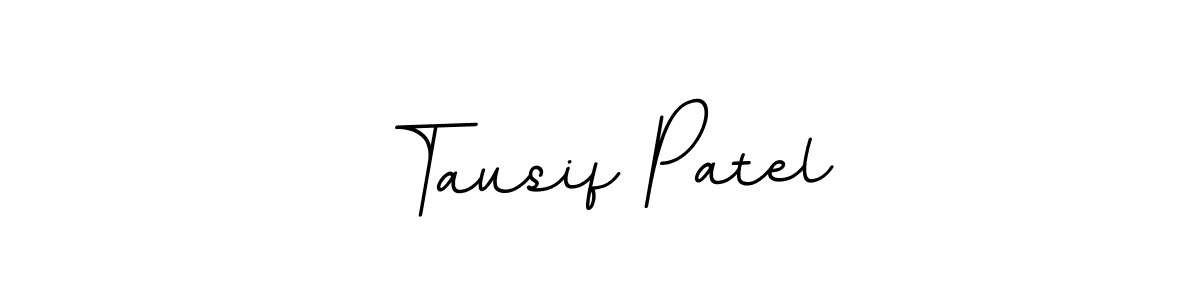 How to make Tausif Patel name signature. Use BallpointsItalic-DORy9 style for creating short signs online. This is the latest handwritten sign. Tausif Patel signature style 11 images and pictures png