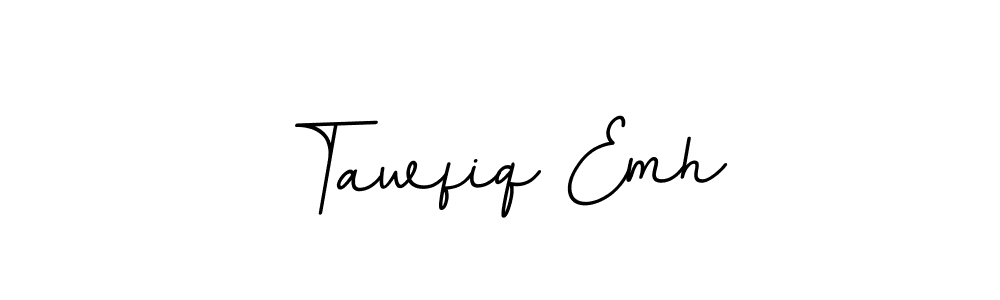 How to make Tawfiq Emh name signature. Use BallpointsItalic-DORy9 style for creating short signs online. This is the latest handwritten sign. Tawfiq Emh signature style 11 images and pictures png