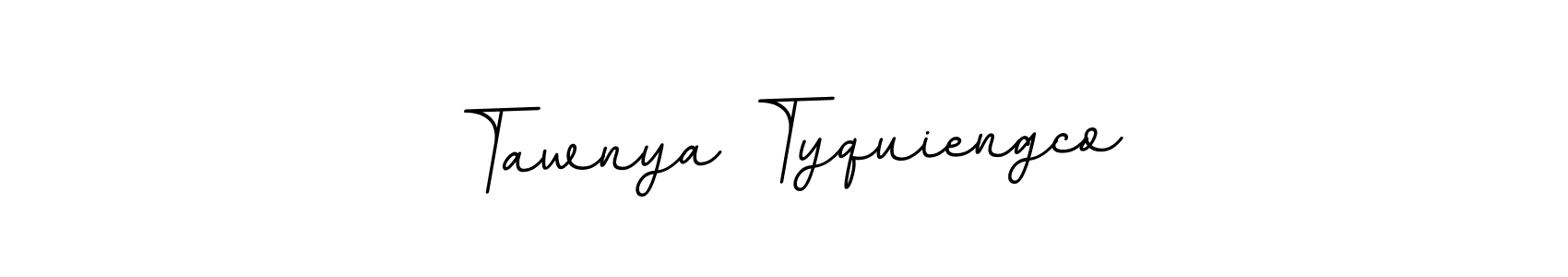 This is the best signature style for the Tawnya Tyquiengco name. Also you like these signature font (BallpointsItalic-DORy9). Mix name signature. Tawnya Tyquiengco signature style 11 images and pictures png