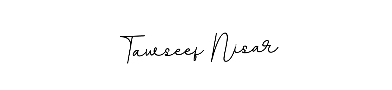 Design your own signature with our free online signature maker. With this signature software, you can create a handwritten (BallpointsItalic-DORy9) signature for name Tawseef Nisar. Tawseef Nisar signature style 11 images and pictures png