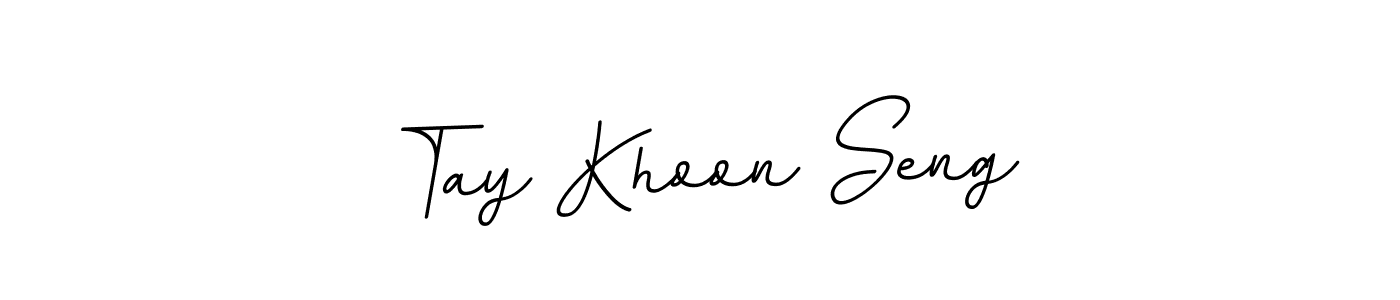 Similarly BallpointsItalic-DORy9 is the best handwritten signature design. Signature creator online .You can use it as an online autograph creator for name Tay Khoon Seng. Tay Khoon Seng signature style 11 images and pictures png