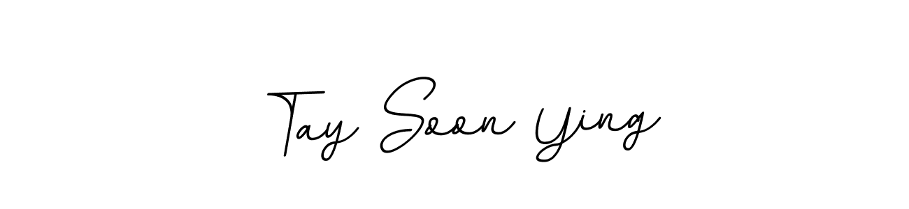 The best way (BallpointsItalic-DORy9) to make a short signature is to pick only two or three words in your name. The name Tay Soon Ying include a total of six letters. For converting this name. Tay Soon Ying signature style 11 images and pictures png