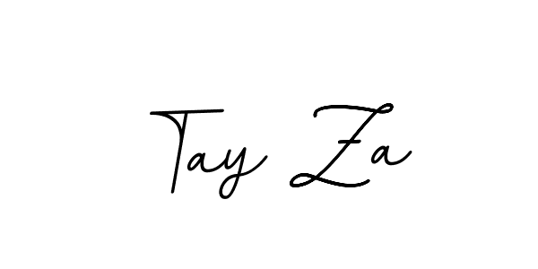 Use a signature maker to create a handwritten signature online. With this signature software, you can design (BallpointsItalic-DORy9) your own signature for name Tay Za. Tay Za signature style 11 images and pictures png