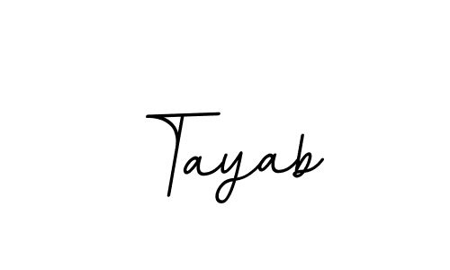 Use a signature maker to create a handwritten signature online. With this signature software, you can design (BallpointsItalic-DORy9) your own signature for name Tayab. Tayab signature style 11 images and pictures png