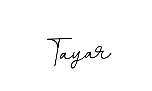 Use a signature maker to create a handwritten signature online. With this signature software, you can design (BallpointsItalic-DORy9) your own signature for name Tayar. Tayar signature style 11 images and pictures png